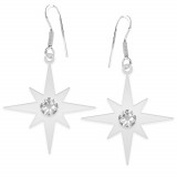 Star Light - Cercei personalizati steluta cu tortita deschisa din argint 925