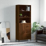 VidaXL Dulap &icirc;nalt, stejar maro, 69,5x34x180 cm, lemn compozit