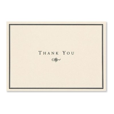 Black and Cream Thank You Notes foto