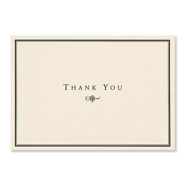 Black and Cream Thank You Notes