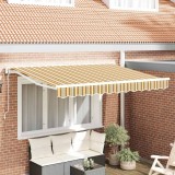 vidaXL Cortina Retractabilă Dungă Multicolor 350x200 cm țesătură