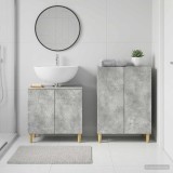 Cumpara ieftin Set de dulapuri pentru baie, 2 piese DELFT Gri Beton