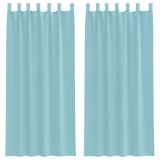 Cumpara ieftin Perdele Voile cu Bucle 2 buc Turcoaz 140x225 cm