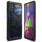 Husa Plastic - TPU Ringke Fusion X pentru Samsung Galaxy M51, Camo, Neagra XDSG0043