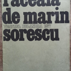 Programul piesei Raceala, Marin Sorescu, Teatrul Bulandra 1977