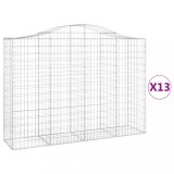 Cumpara ieftin Cosuri gabion arcuite 13 buc, 200x50x140/160cm, fier galvanizat