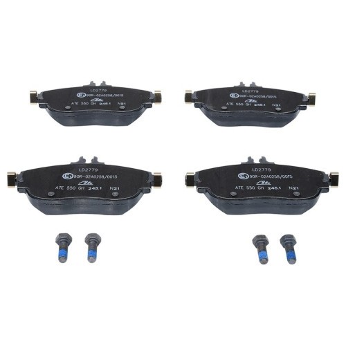 Set placute frana fata ATE, Mercedes Clasa A (W176), 06.2012-05.2018, Clasa B (W246, W242), 10.2011-12.2018, Cla Coupe (C117; X117), 2015-2019, Clasa