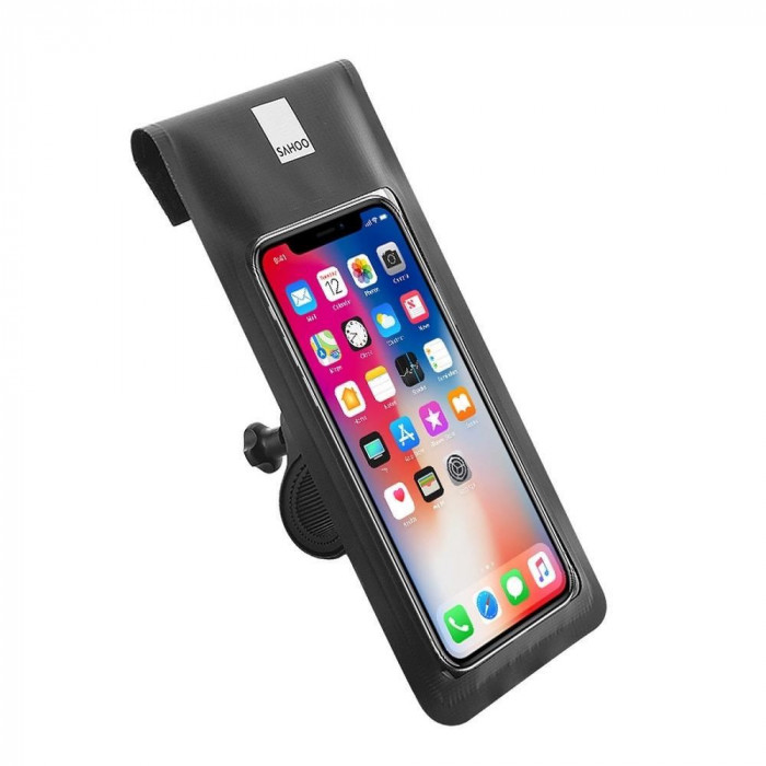 Suport Telefon Impermeabil cu Arici Pentru Bicicleta 111323-SA Negru