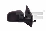 Oglinda exterioara dreapta TYC VW Polo IV 9N 9N3 202009, reglaj manual prin cablu Bowden, sticla convexa, carcasa neagra, omologare ECE, pentru