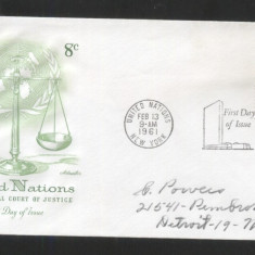UN New York 1961 Int. court of justice Mi.95 FDC UN.153