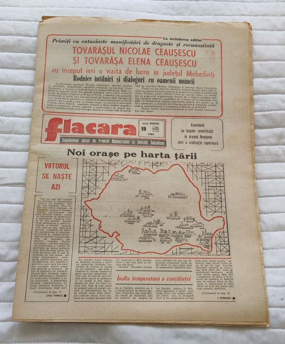 Ziarul FLACĂRA (12 mai 1989) Nr. 19