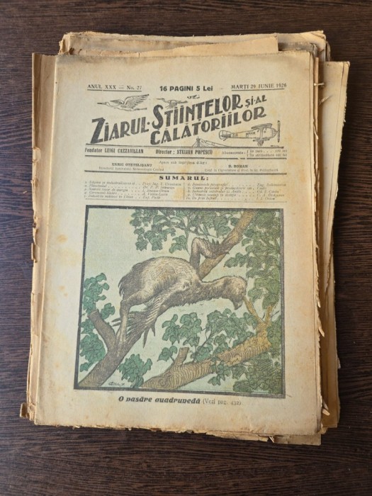 Ziarul Ştiinţelor şi al Călătoriilor - nr. 27/1926