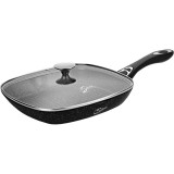 Tigaie Grill antiaderenta cu capac Samus VER283LGPB-28&times;28 cm