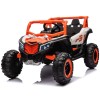 Kinderauto Warrior, UTV electric pentru copii, 4x4, 120W, 12V 7Ah, roti moi Premium, culoare portocalie