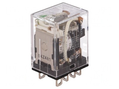 Releu electromagnetic DPDT 24VDC, 10A foto