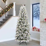 VidaXL Brad de Crăciun artificial cu 300 LED Alb 93 x 93 x 240 cm 3396071