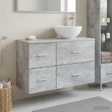 Cumpara ieftin Set dulap baie 2 buc. Gri Beton 79,5 x 35 x 80 cm