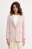 BOSS Orange sacou culoarea roz, un singur rand de nasturi, uni, 50545586