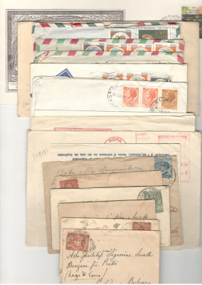 Italia.Lot 16 buc. scrisori circulate si FDC-uri PL.45 foto