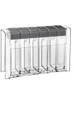 Set 6 recipiente pentru depozitarea condimentelor, plastic transparent, 17,5x5x12cm, M Deco