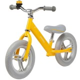 Bicicleta fara pedale Skiddou Nils Galben Aluminiu Roti 30.5cm Sa Reglabila 33-39cm Ghidon Reglabil 54-60cm Greutate aprox 3kg