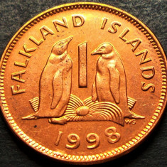 Moneda exotica 1 PENNY - Insulele FALKLAND, anul 1998 *cod 881 A = UNC