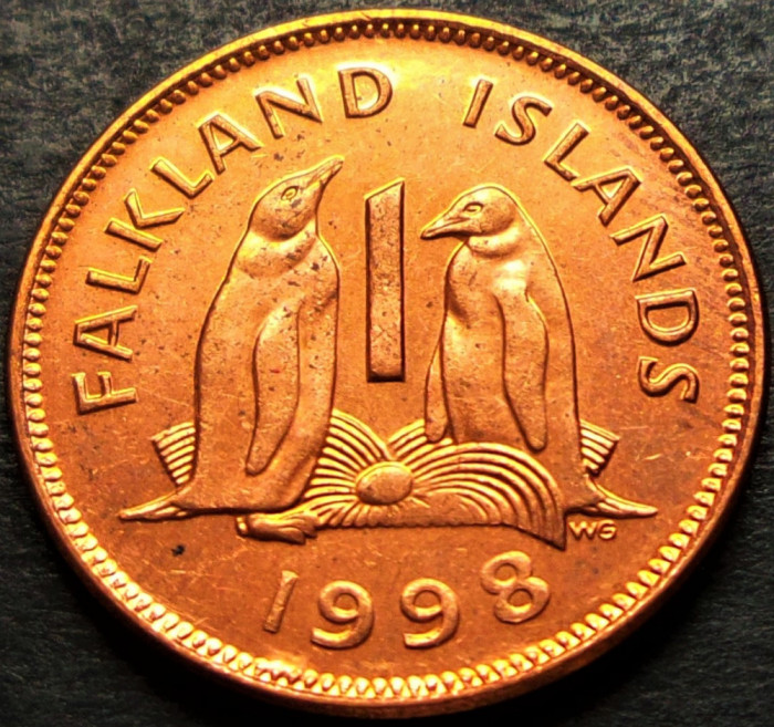 Moneda exotica 1 PENNY - Insulele FALKLAND, anul 1998 *cod 881 A = UNC
