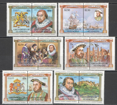 Grenadines of St.Vincent - REGI si REGINE - Serie - MNH foto