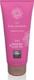 2 in 1 Gel Masaj si Lubrifiant Body Sensation Zmeura 200ml, Shiatsu