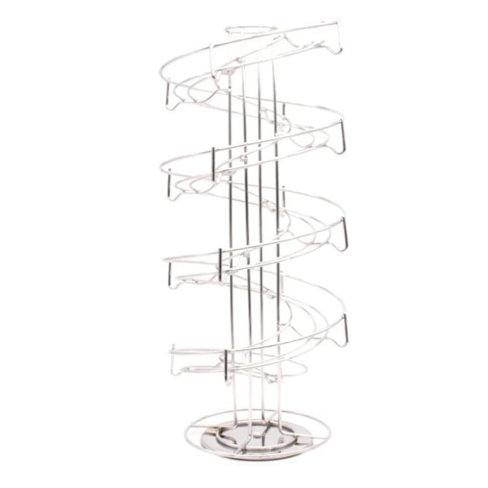 Suport rotativ 38 capsule, 2 in 1, Dolce Gusto, otel inoxidabil, K-cup, side-by-side, 41 x 18.5 x 18.5 cm,