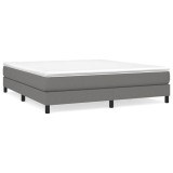 Cumpara ieftin Cadru de pat cu arcuri, gri inchis, 180x200 cm, textil