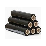 Folie Stretch Neagra pentru Uz Manual, 500mm Latime , 1.5 Kg/Rola , 6 role/bax