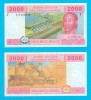 Guineea Ecuatoriala (pick 508F) 2000 Francs 2002 UNC serie: 3713903..; Emisă de BEAC