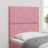 vidaXL Cap de pat LED design blocuri diamond roz 80 cm