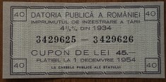 Cupon datoria publică a Rom&amp;acirc;niei 1934 foto