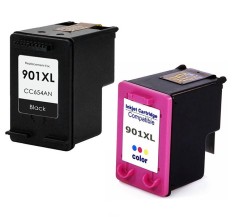 Set 2 cartuse compatibile HP 901xl Black, HP 901xl Color foto
