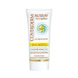 Crema de fata cu SPF50+ pentru piele grasa-acneica 2in1 Filteray Face Plus, 50ml, Coverderm