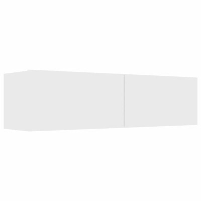 Comoda TV, alb, 120 x 30 x 30 cm, lemn prelucrat foto