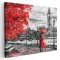 Tablou pictura cuplu indragostiti Big Ben Londra Tablou canvas pe panza CU RAMA 60x80 cm