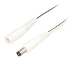 Cablu Alimentare DC Alb 3m 2x0,5mm2 Mufă-Soclu 5,5/2,1