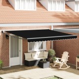 Marchiză retractabilă automată vidaXL neagră 400x300 cm