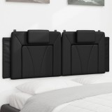 Gossi perna pentru tablie pat, negru, 140 cm, piele artificiala