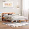 VidaXL Cadru pat fără saltea, maro ceruit, 140x190 cm, lemn masiv pin 844805