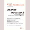 Colectiv - Viata Romaneasca. Despre impostura. Liviu Antonesei. Al