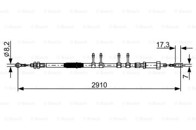 BOSCH 1 987 482 447 Cablu, frana de parcare foto