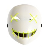 Masca alba cu lumini neon