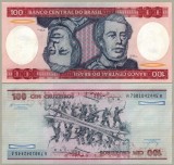 BRAZILIA █ bancnota █ 100 Cruzeiros █ 1981-84 █ P-198b █ UNC █ necirculata