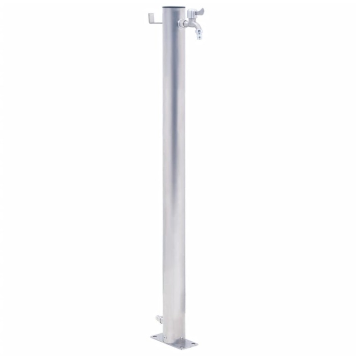 vidaXL Coloană de apă de grădină, 100 cm, oțel inoxidabil, rotund