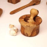 Presă usturoi din lemn de măslin