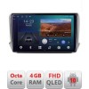 Navigatie Peugeot 208/2008 B-PSA Android Ecran QLED octa core 4+64 carplay android auto KIT-PSA+EDT-E310V3 CarStore Technology